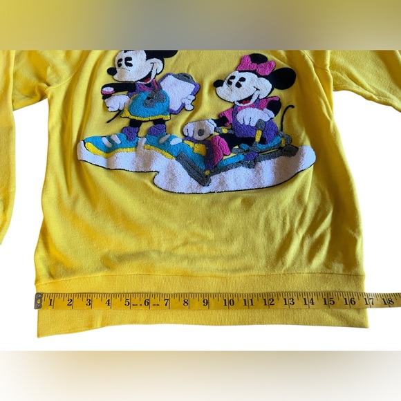 VTG SUNDAY COMICS Disney Exercise Mickey Minnie Crewneck Sweatshirt 80s M/L - Picture 8 of 8